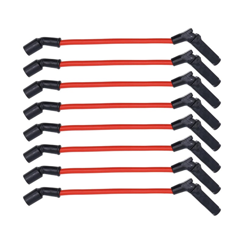 OXCANO 57730 New Heat Spark Plug Ignition Wires Set Compatible with LSx LS1 LS2 LS3 LS6 LS7,Buick Rainier,Cadillac Escalade,Chevrolet Chevy Avalanche Express 1500 2500 3500 Silverado,GMC - Image 1